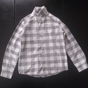 White and gray Place boys button up